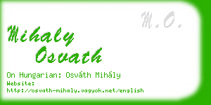 mihaly osvath business card